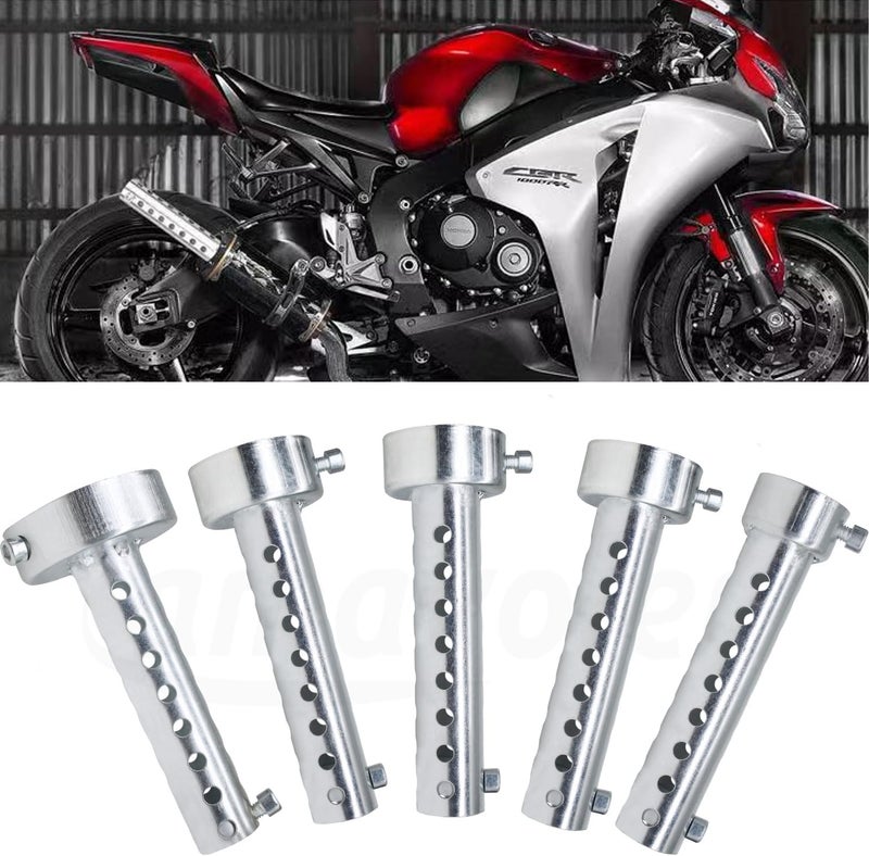 amavoler 2 Pcs Motorcycle Exhaust Silencer Motorbike Muffler Insert Baffle Silencer Universal (silver-42mm,2Pcs) - Image 3